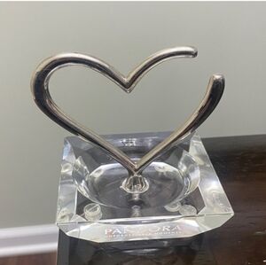 Pandora Silver Heart Jewelry Stand